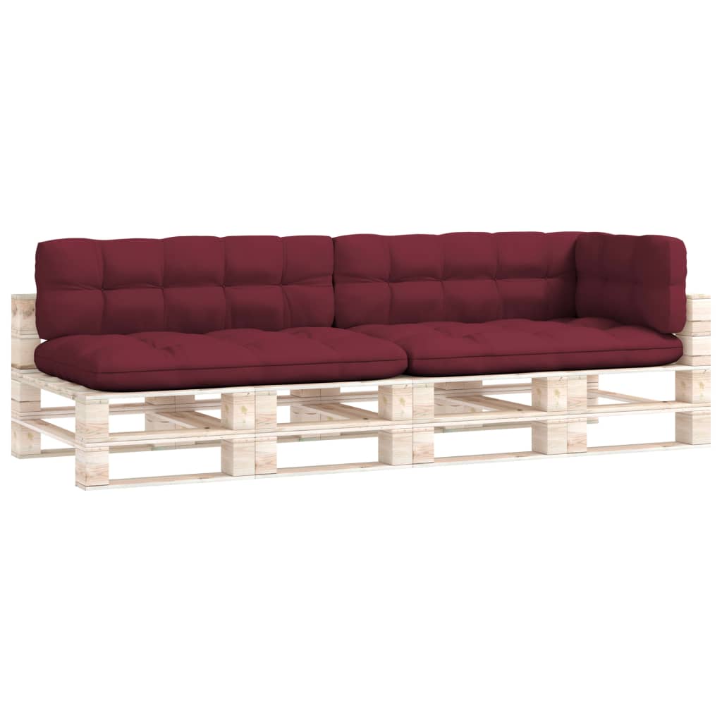 Coussins de canapé palette 5 pcs Rouge bordeaux