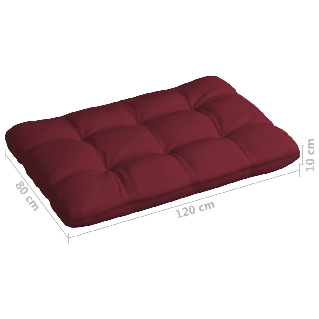Coussins de canapé palette 5 pcs Rouge bordeaux