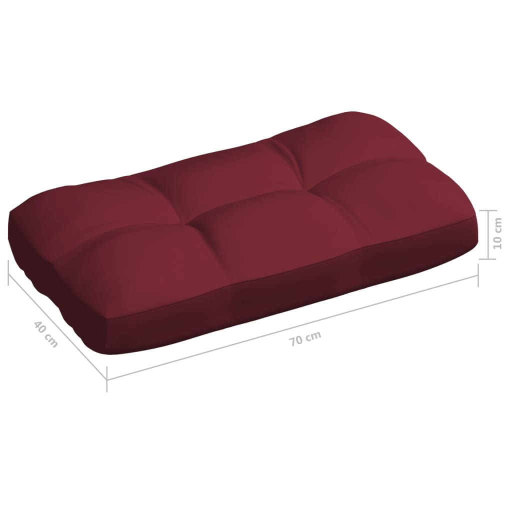 Coussins de canapé palette 5 pcs Rouge bordeaux