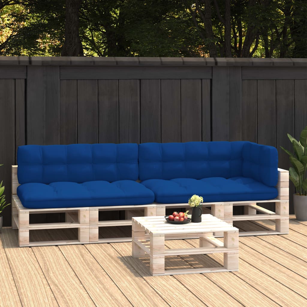 Coussins de canapé palette 5 pcs Bleu royal