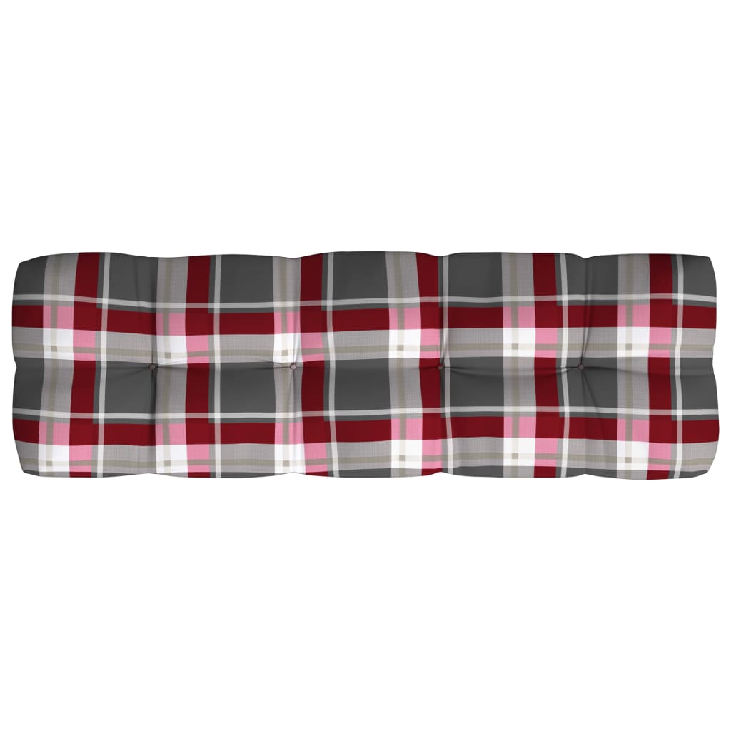 Coussins de canapé palette 5 pcs Motif à carreaux rouges