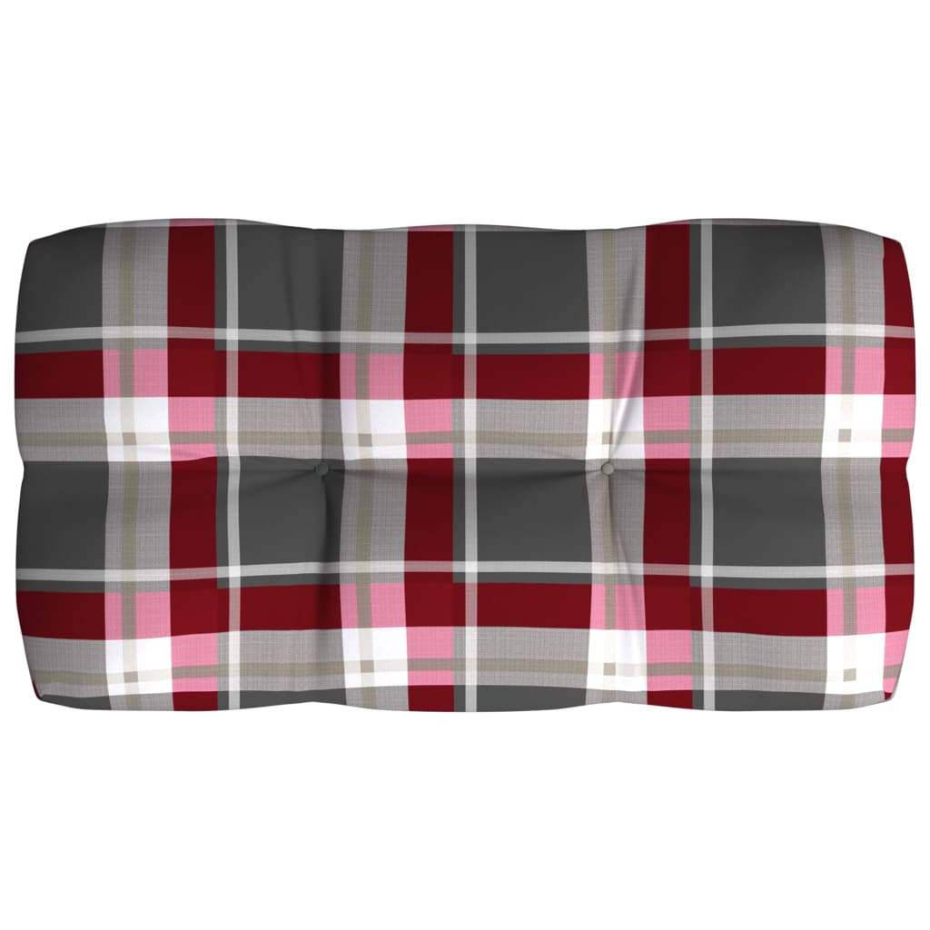 Coussins de canapé palette 5 pcs Motif à carreaux rouges