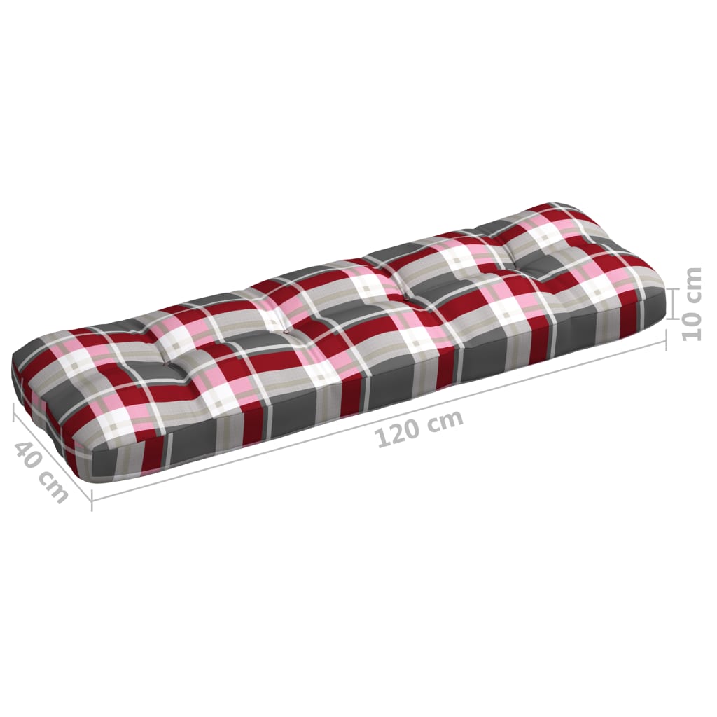 Coussins de canapé palette 5 pcs Motif à carreaux rouges