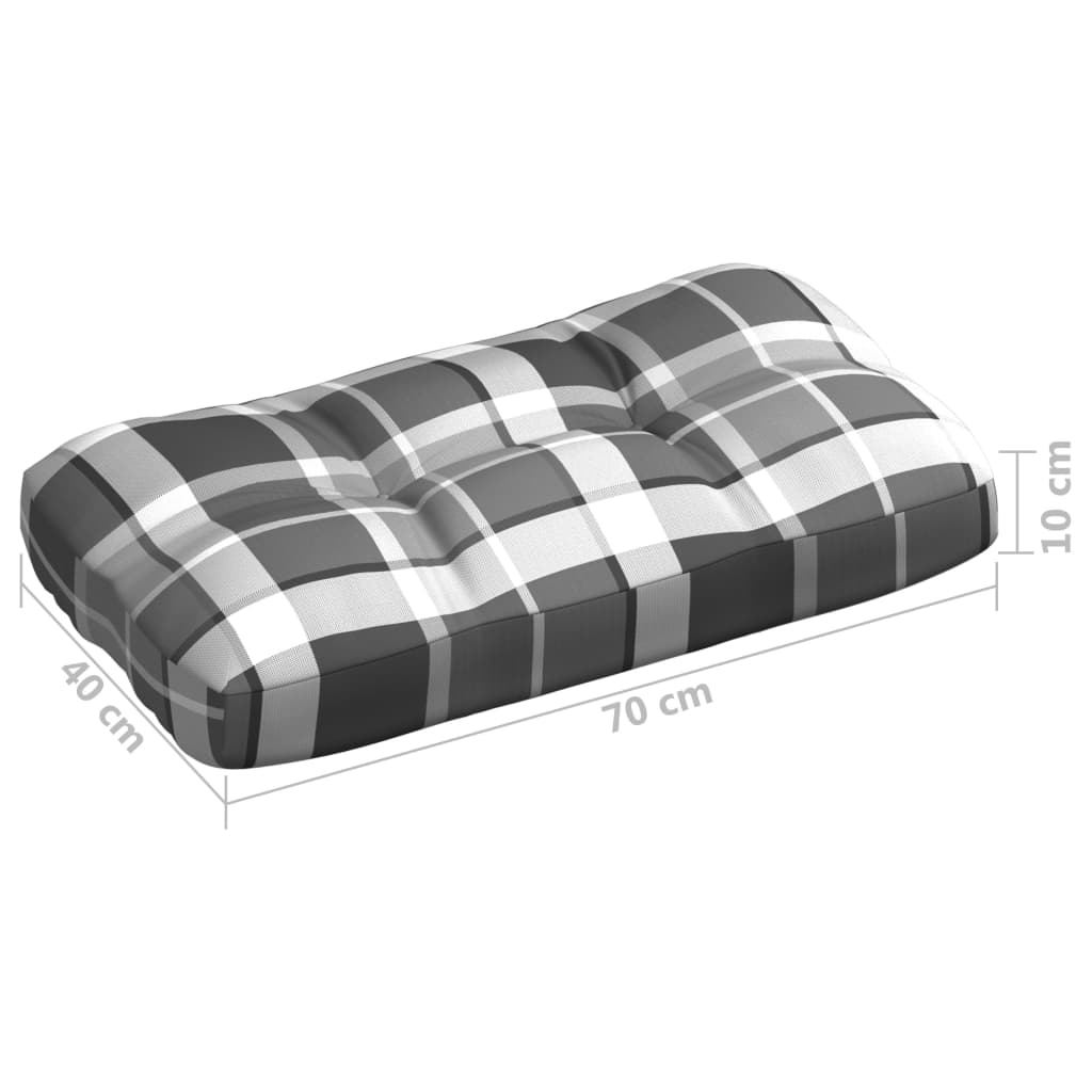 Coussins de canapé palette 5 pcs Motif à carreaux gris