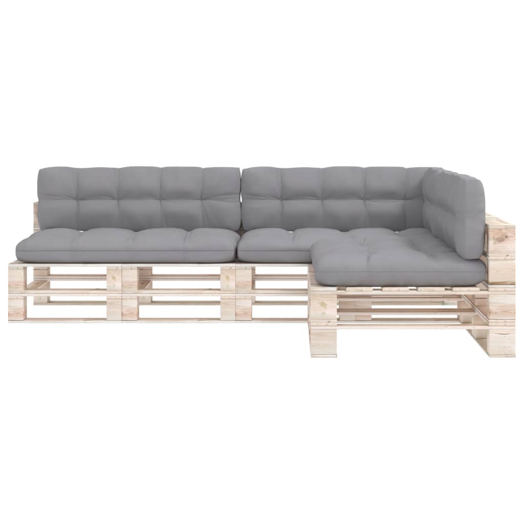 Coussins de canapé palette 7 pcs Gris