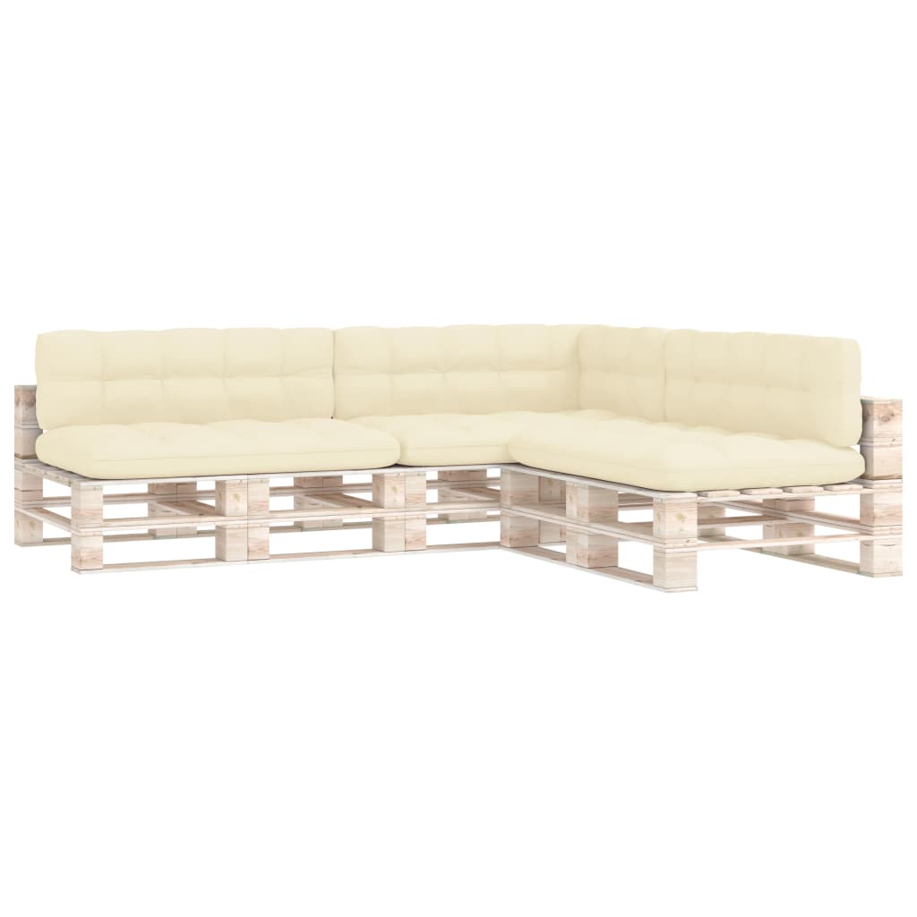 Coussins de canapé palette 7 pcs Crème