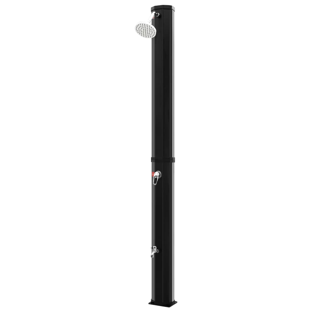 Douche solaire d'extérieur avec pomme de douche et robinet 35 L