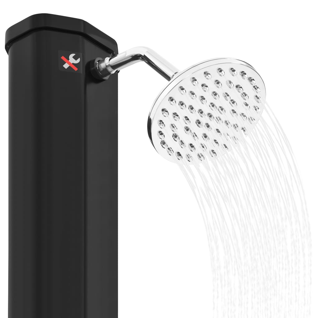Douche solaire d'extérieur avec pomme de douche et robinet 35 L