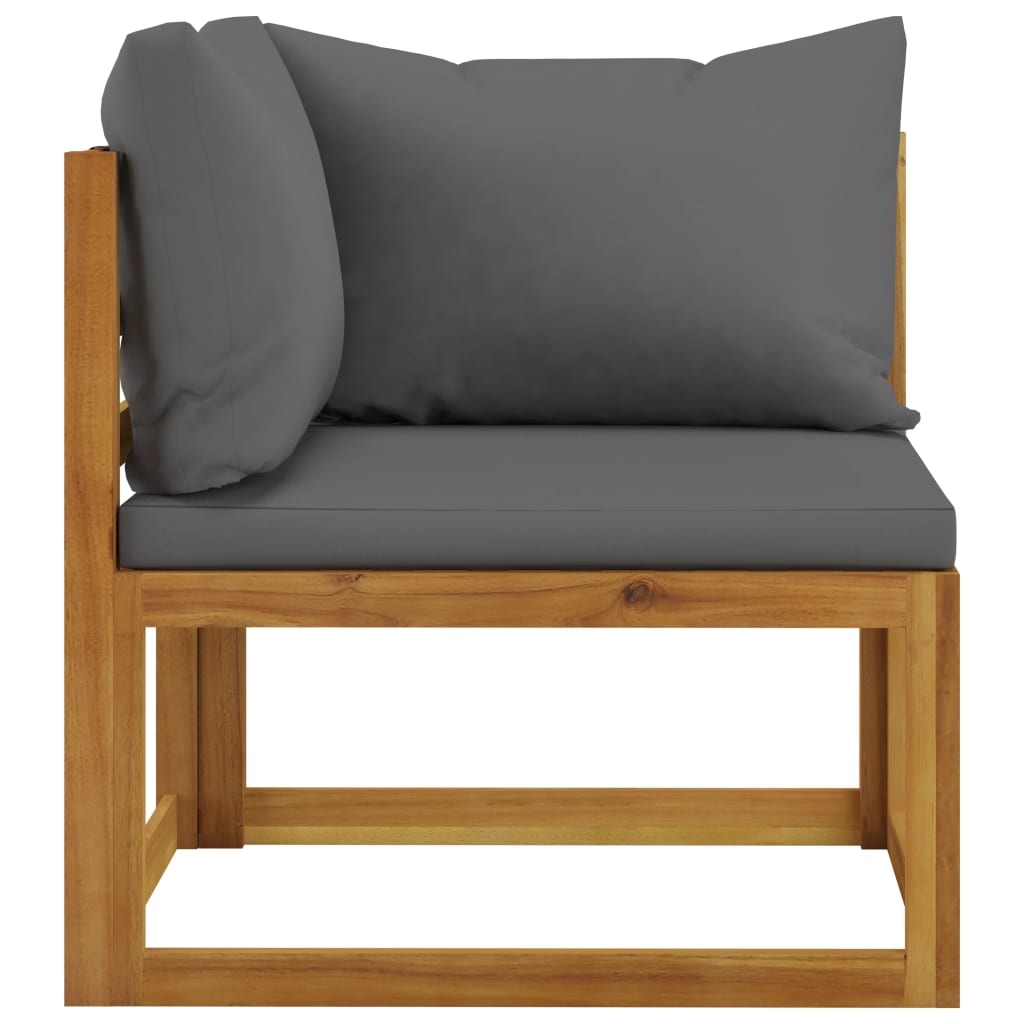 6 Piece Garden Lounge Set with Cushion Solid Acacia Wood (2x311852+311858)