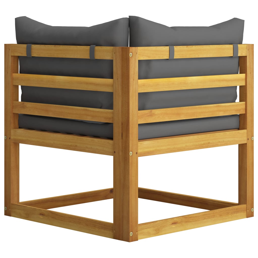 6 Piece Garden Lounge Set with Cushion Solid Acacia Wood (2x311852+311858)