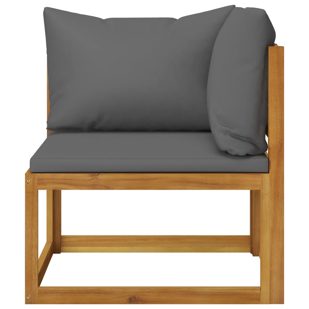 6 Piece Garden Lounge Set with Cushion Solid Acacia Wood (311852+311856+311858)