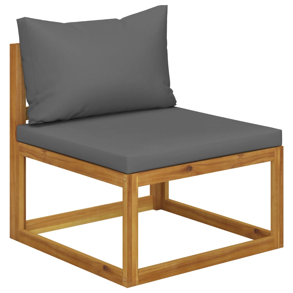 6 Piece Garden Lounge Set with Cushion Solid Acacia Wood (311852+311856+311858)