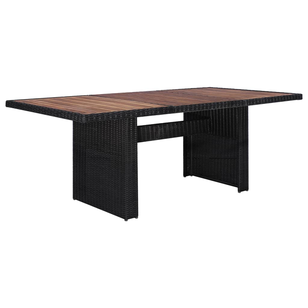 9 Piece Outdoor Dining Set Poly Rattan Black (4x46548+310144)