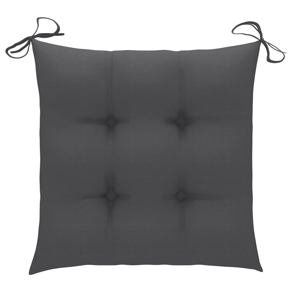 Coussins de chaise 2 pcs Anthracite 40x40x7 cm Tissu