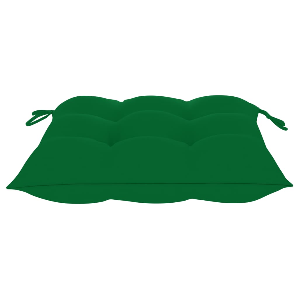 Coussins de chaise 2 pcs Vert 40x40x7 cm Tissu