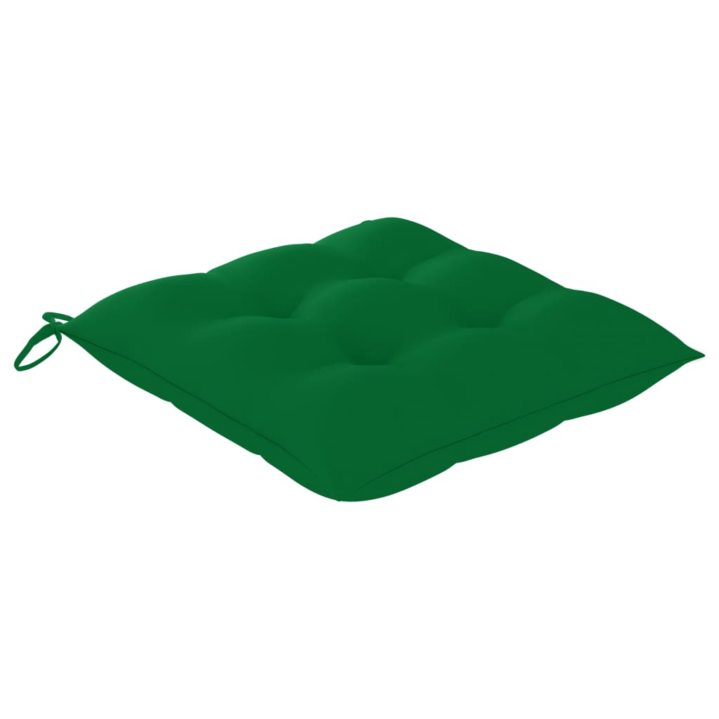 Coussins de chaise 4 pcs 40x40x7 cm Vert