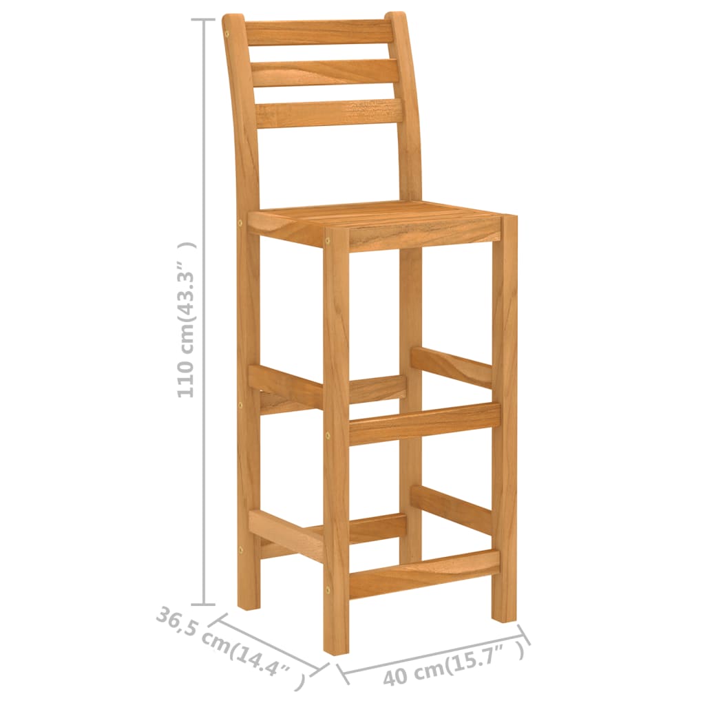 Ensemble de bar d'extérieur 5 pcs Bois d'acacia massif