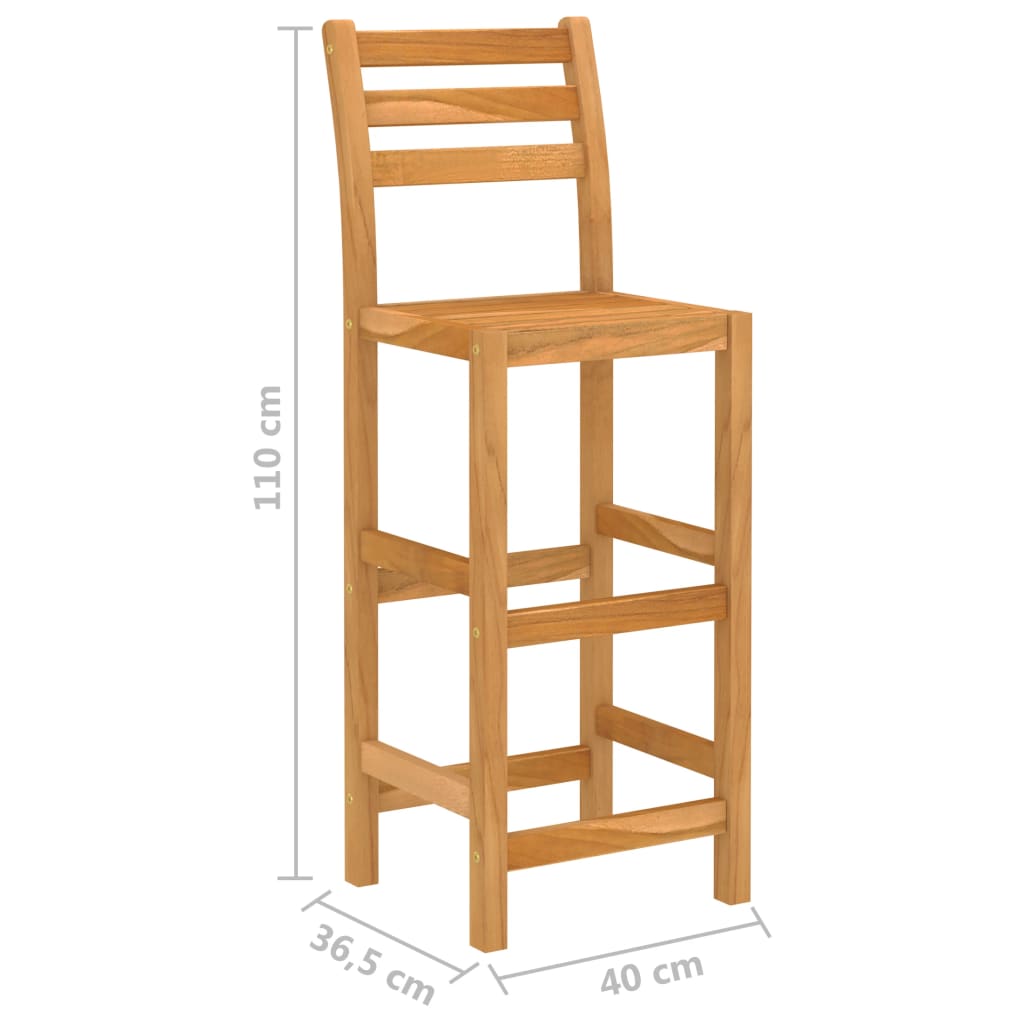 Ensemble de bar d'extérieur 7 pcs Bois d'acacia massif