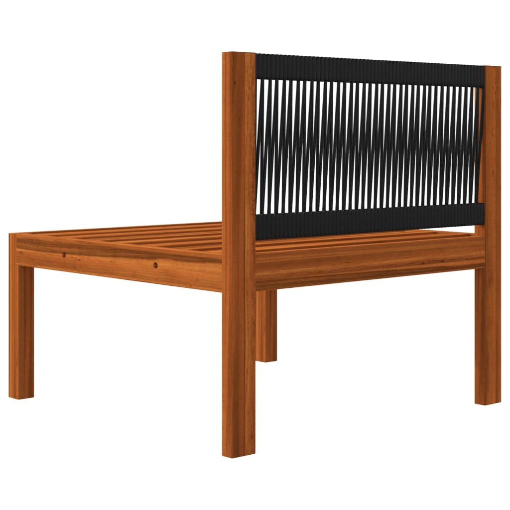 Salon de jardin 4 pcs avec coussins Crème Bois d'acacia solide