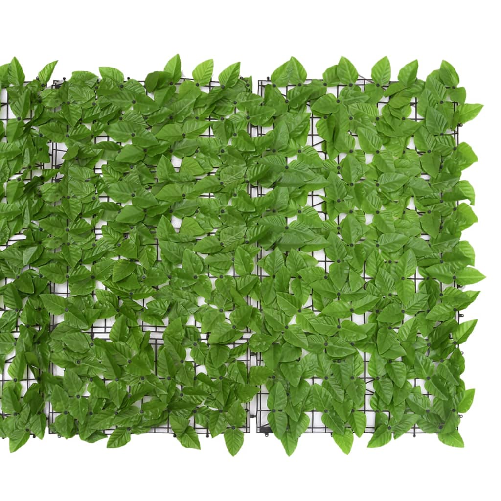 Écran de balcon avec feuilles vert 400x100 cm