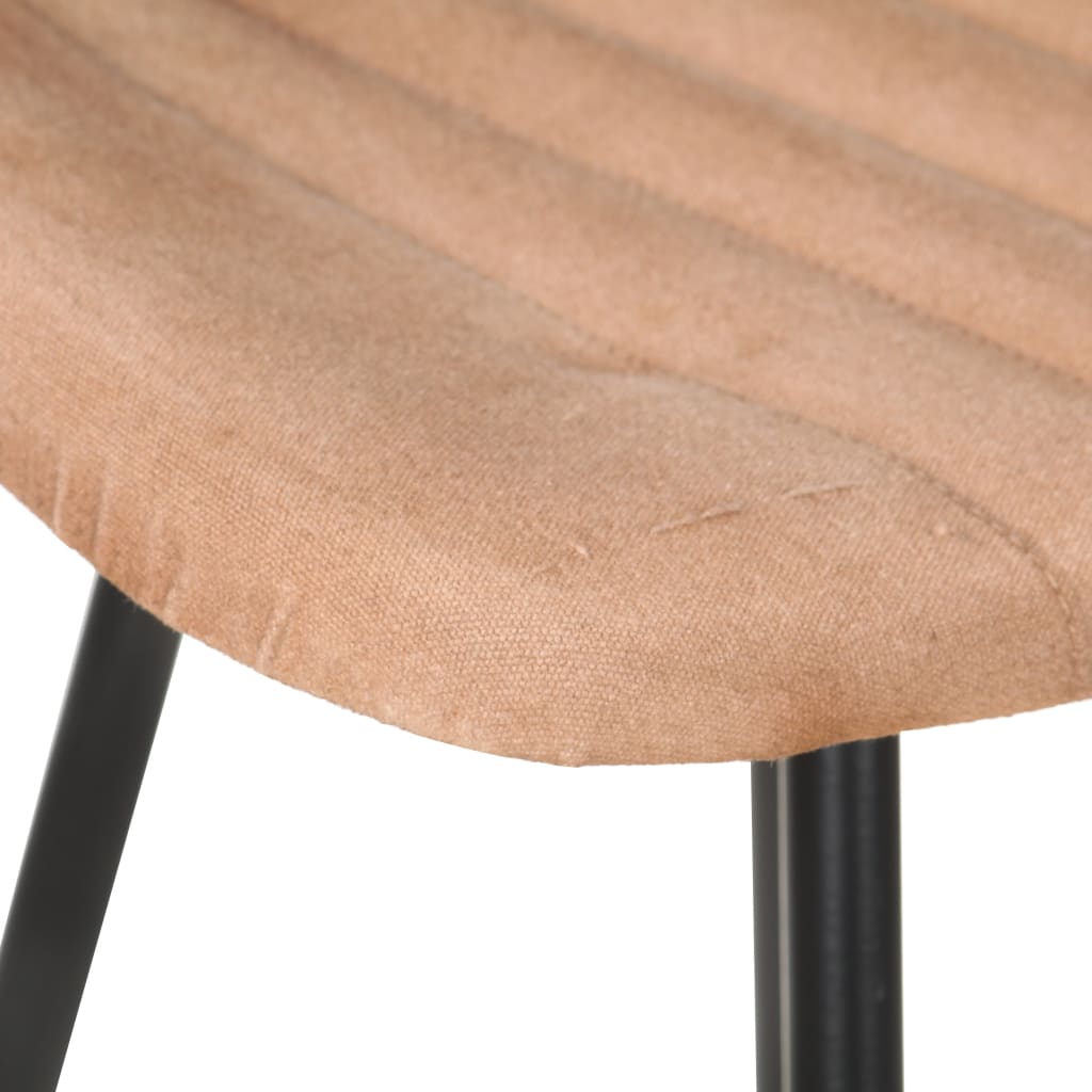 Tabourets de bar 4 pcs Marron Cuir véritable