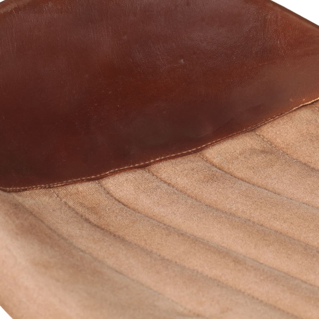 Tabourets de bar 4 pcs Marron Cuir véritable