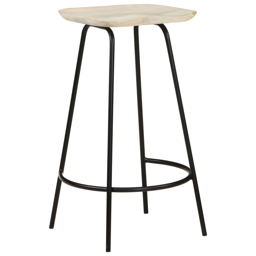 Tabourets de bar 2 pcs Bois de manguier massif