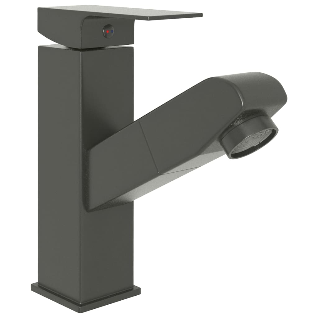Robinet de lavabo rétractable Finition grise 157x172 mm