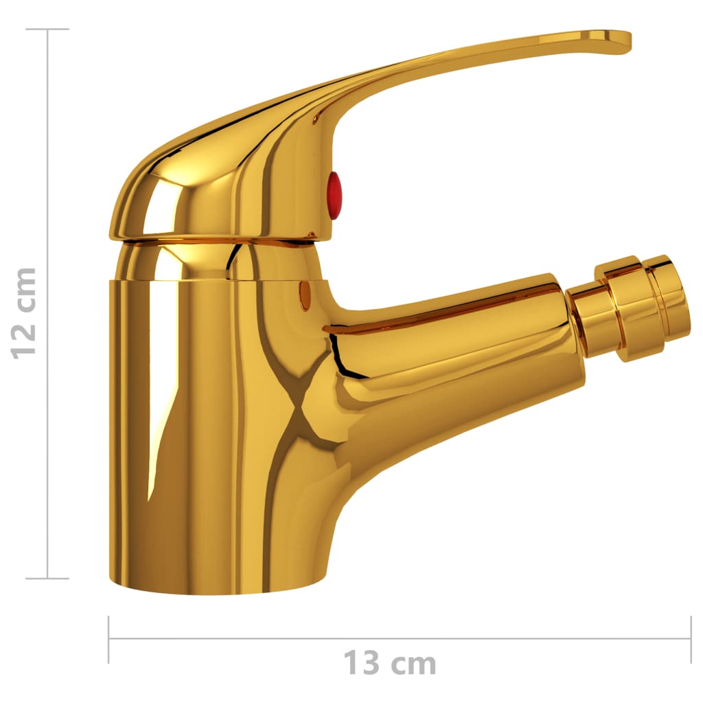 Mitigeur de bidet de salle de bain Doré 13x12 cm