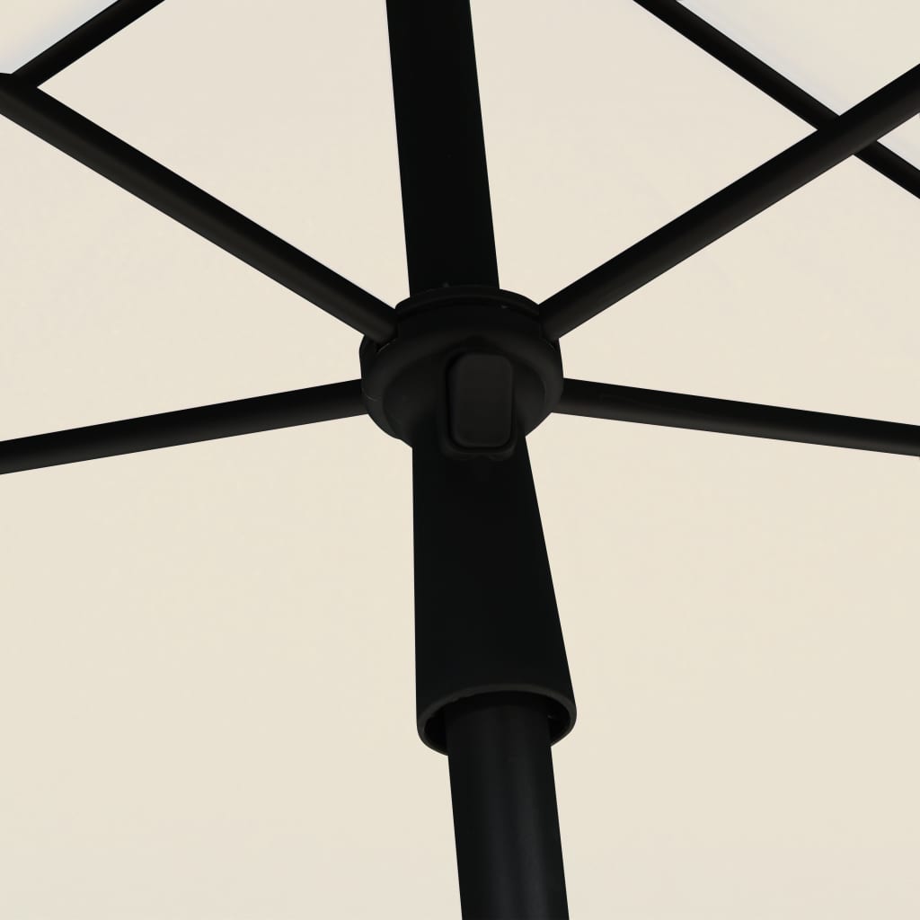 Parasol de jardin avec mât 210x140 cm Sable