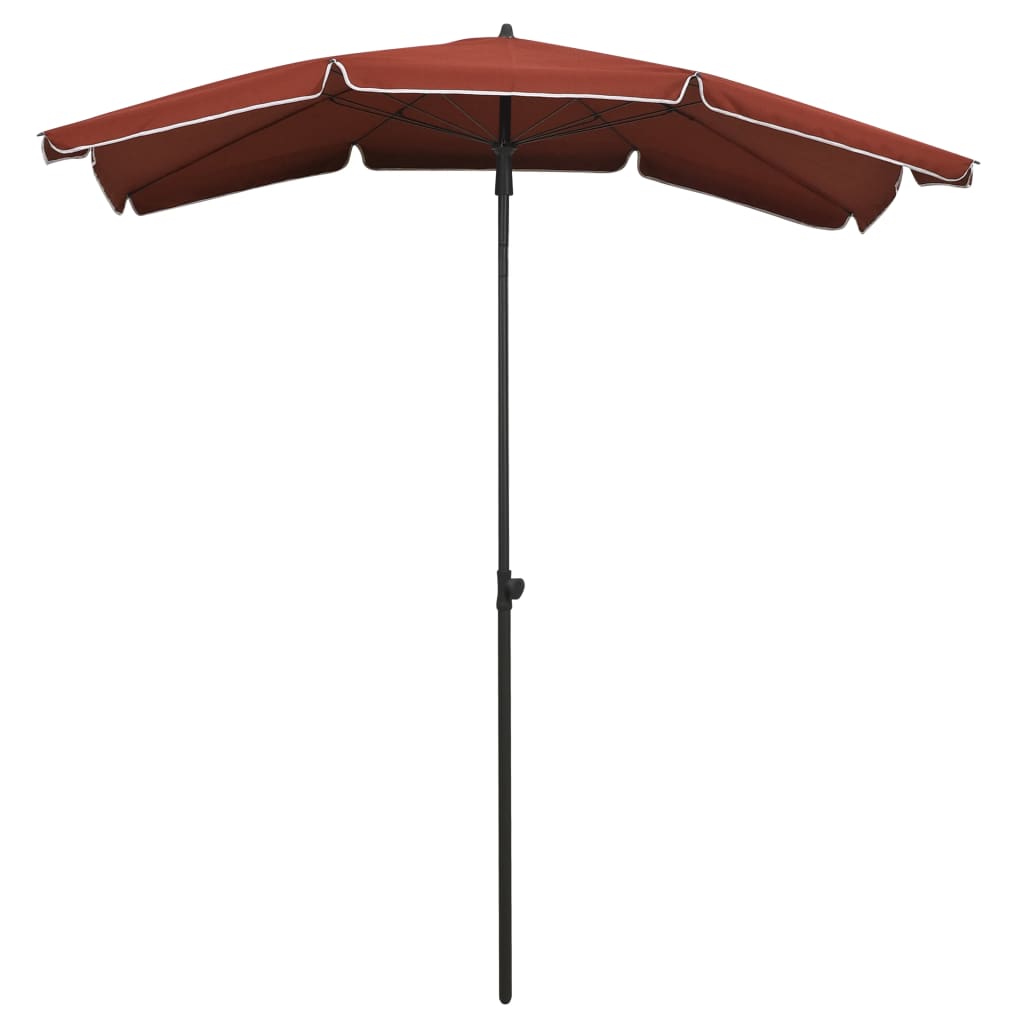 Parasol de jardin avec mât 200x130 cm Terre cuite