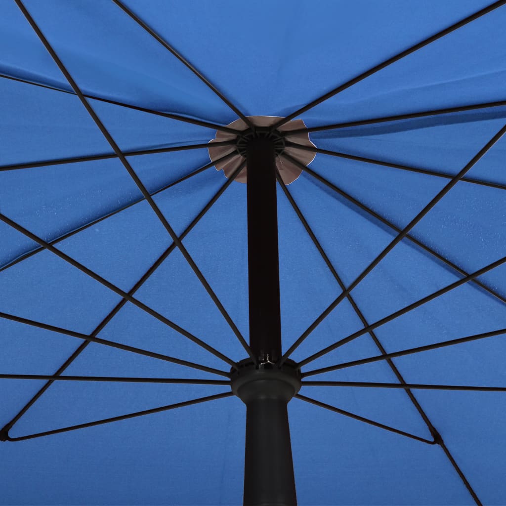 Parasol de jardin avec mât 200x130 cm Bleu azuré
