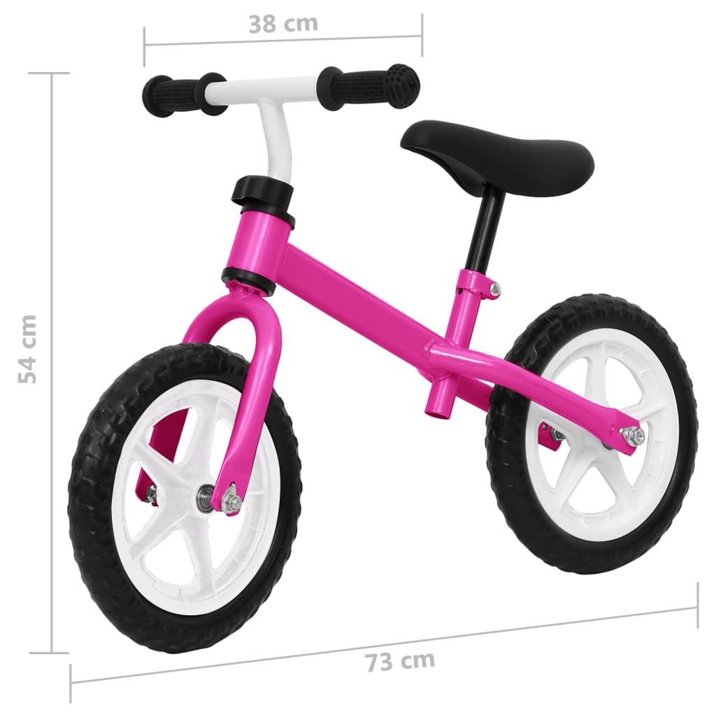 Vélo d'équilibre Roues de 12 pouces Rose
