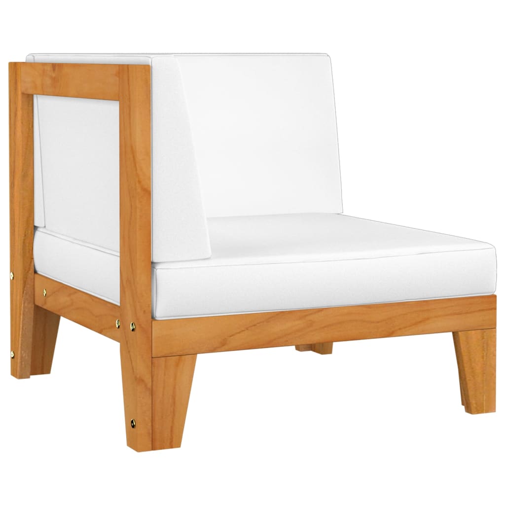 Salon de jardin 10 pcs avec coussins Bois d'acacia solide