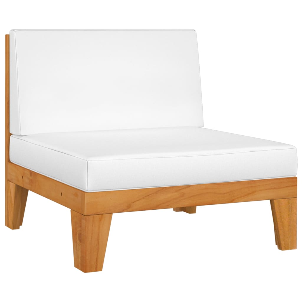 Salon de jardin 10 pcs avec coussins Bois d'acacia solide