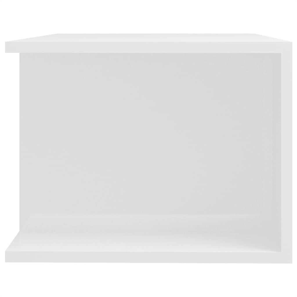 Meuble TV avec lumières LED Blanc brillant 90x39x30 cm