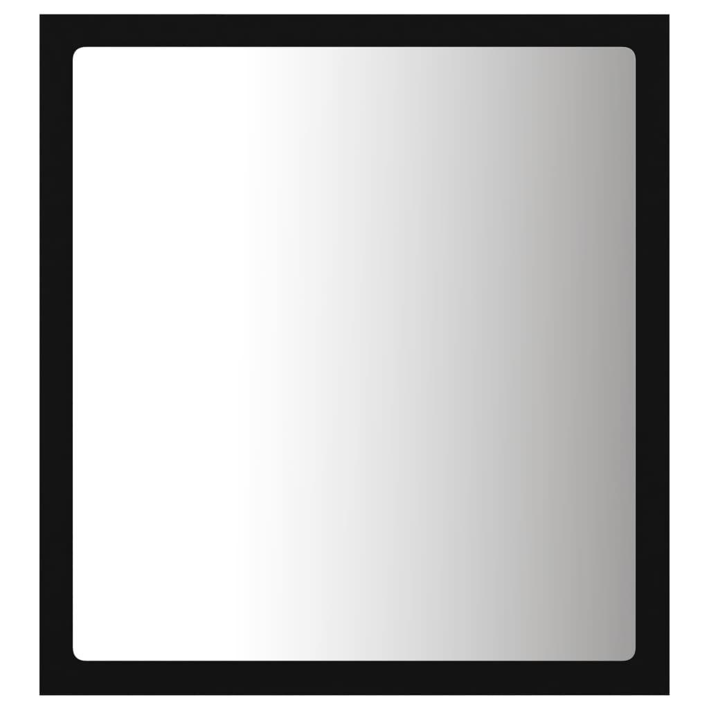 Miroir à LED de salle de bain Noir 40x8,5x37 cm Aggloméré