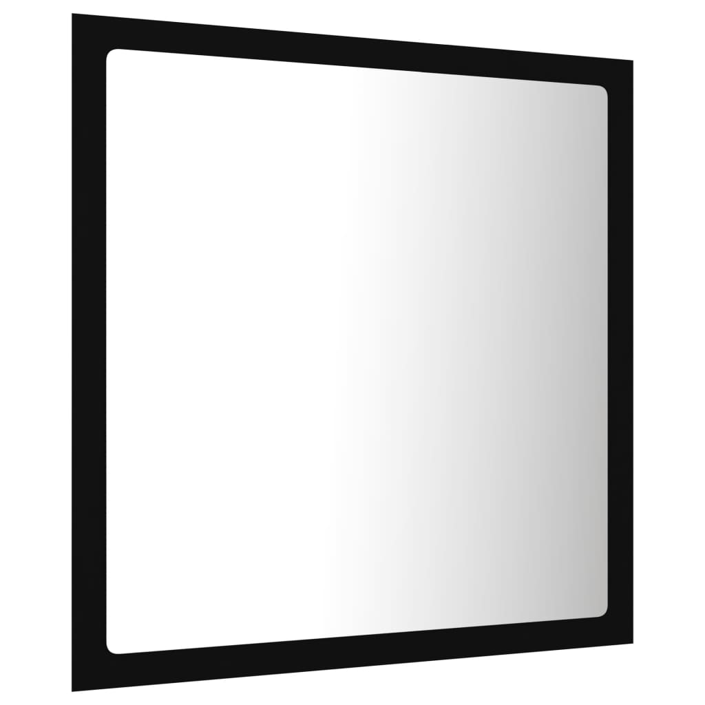 Miroir à LED de salle de bain Noir 40x8,5x37 cm Aggloméré