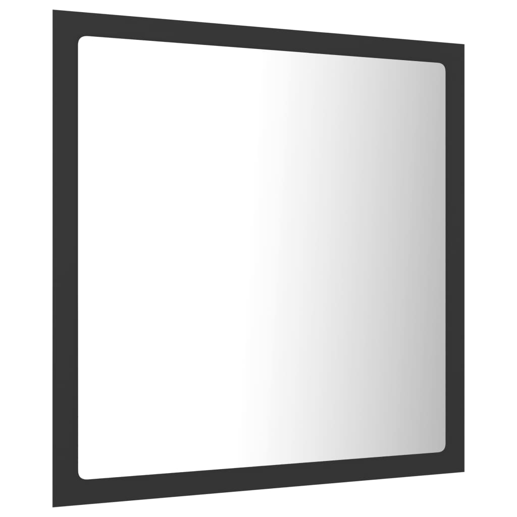Miroir à LED de salle de bain Gris 40x8,5x37 cm Aggloméré
