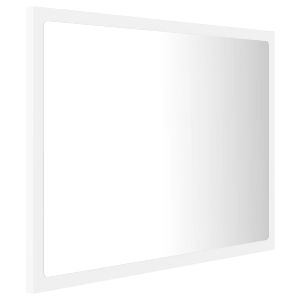 Miroir à LED de salle de bain Blanc 60x8,5x37 cm Aggloméré