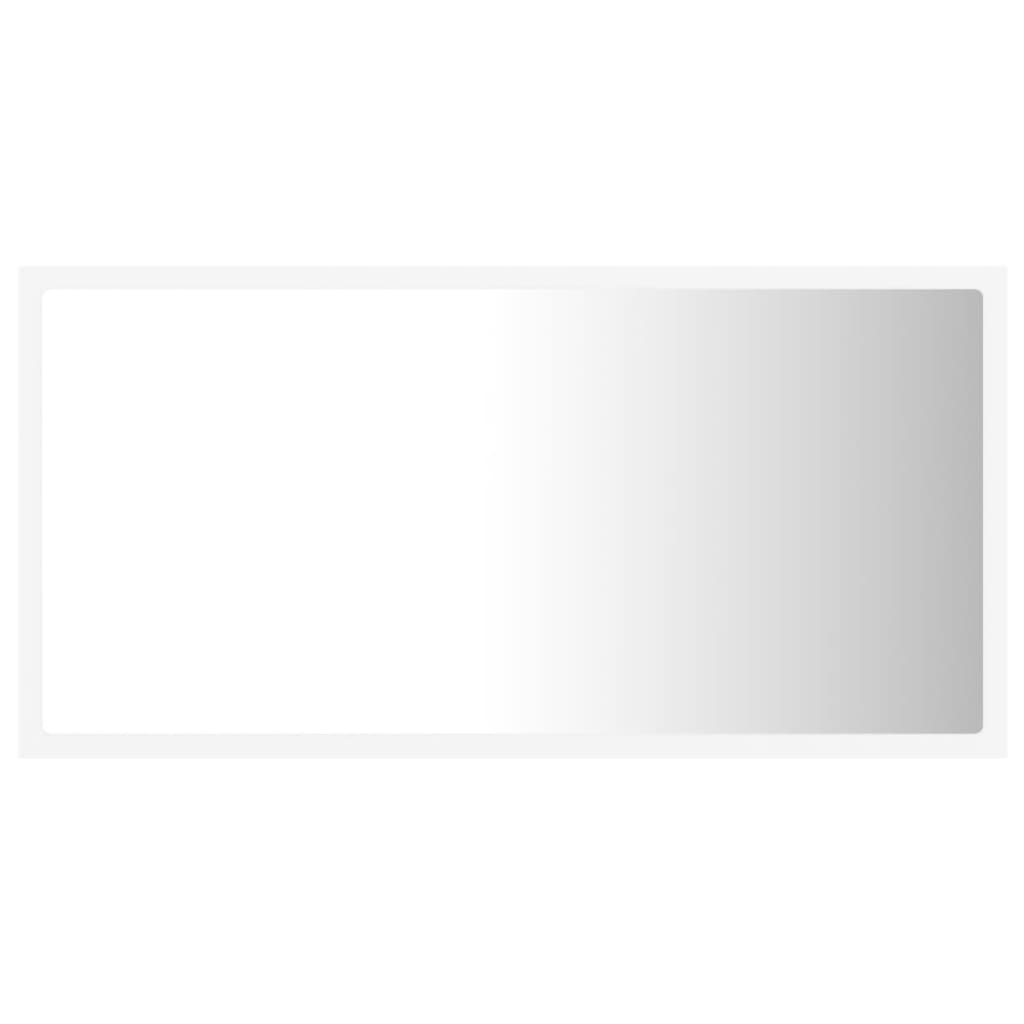 Miroir à LED de salle de bain Blanc 80x8,5x37 cm Aggloméré