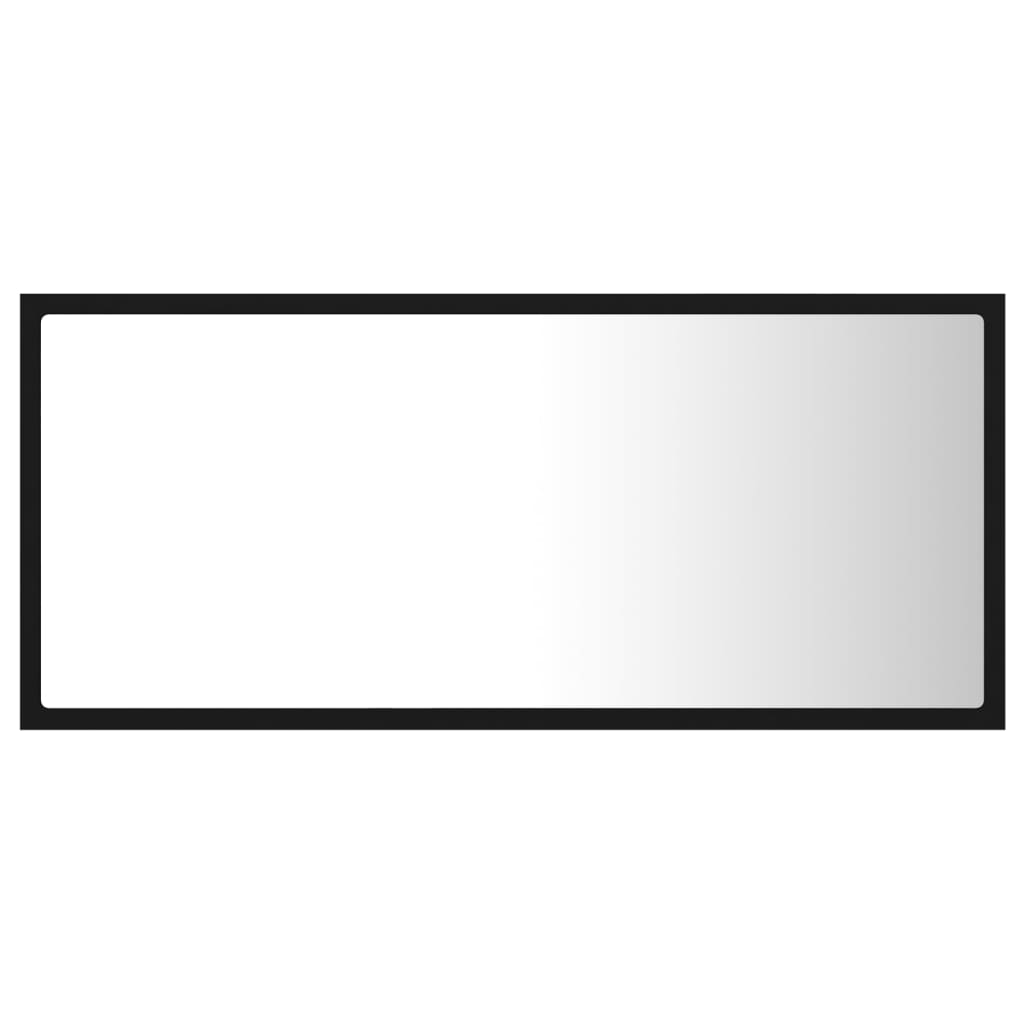 Miroir à LED de salle de bain Noir 90x8,5x37 cm Aggloméré