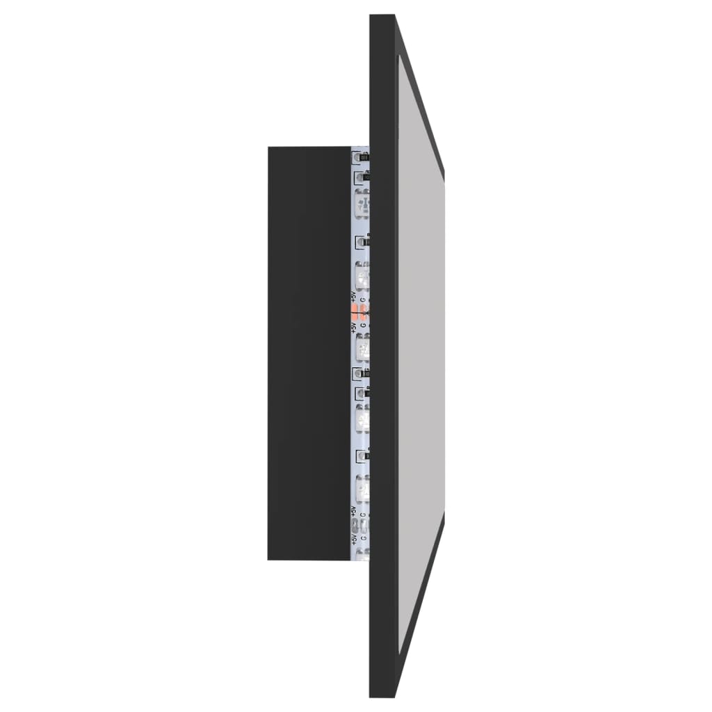 Miroir à LED de salle de bain Gris 90x8,5x37 cm Aggloméré