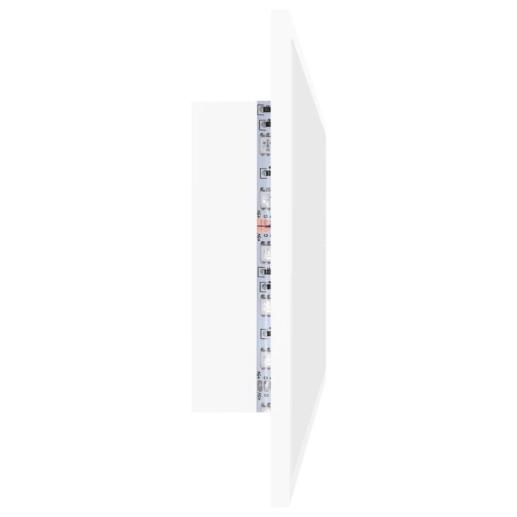 Miroir à LED de salle de bain Blanc 100x8,5x37 cm Aggloméré