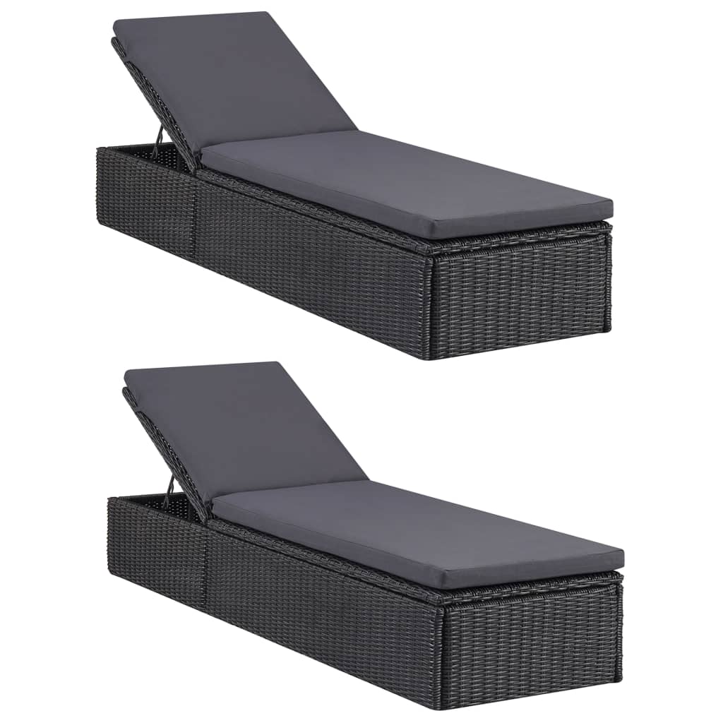 Ensemble à dîner de jardin 9 pcs Résine tressée Noir