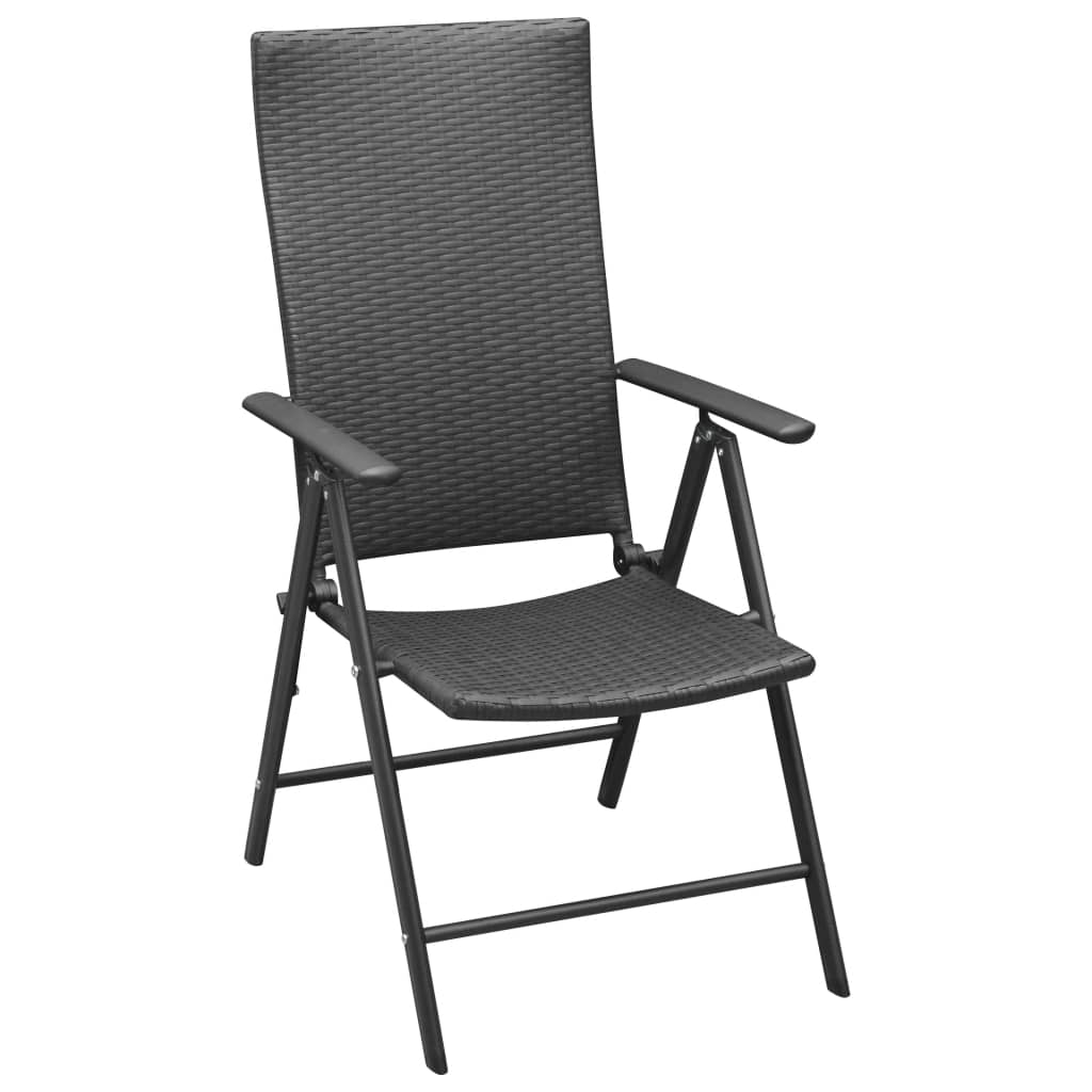 Ensemble de salle à manger de jardin 7 pcs Noir