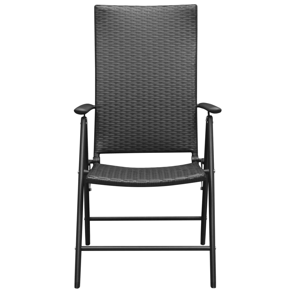 Ensemble de salle à manger de jardin 7 pcs Noir