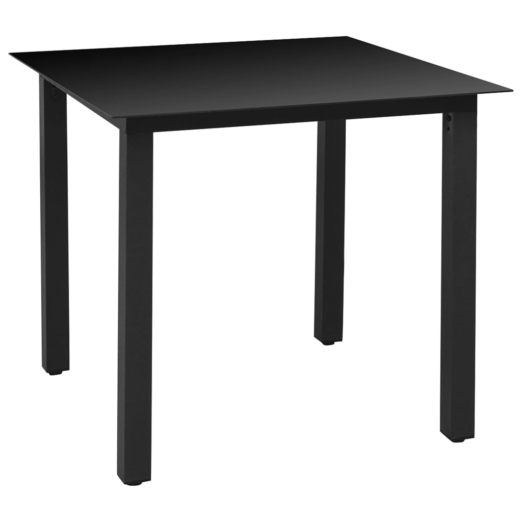 Ensemble de salle à manger de jardin 5 pcs Noir et marron