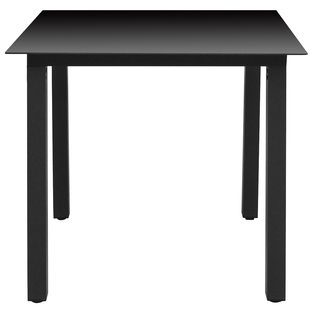 Ensemble de salle à manger de jardin 5 pcs Noir et marron