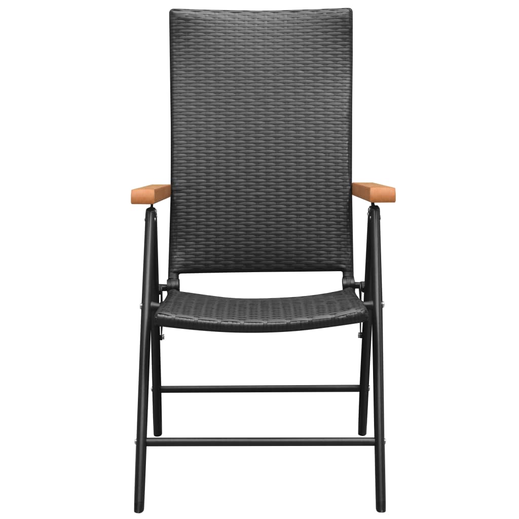 Ensemble de salle à manger de jardin 5 pcs Noir et marron